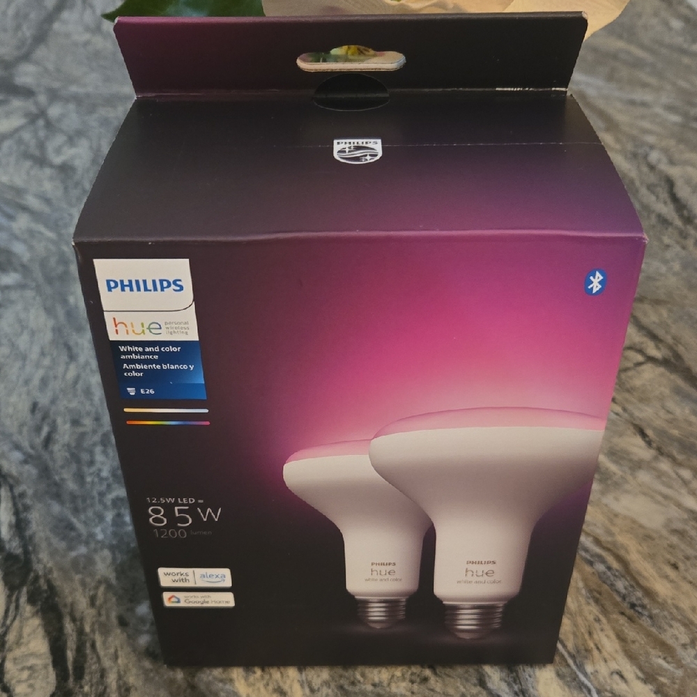 Philips Hue LED Bulbs with Pink Glow